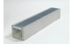 CANIVEAU EN BÉTON DRAINECO 150 + GRILLE CAILLEBOTIS ACIER B125