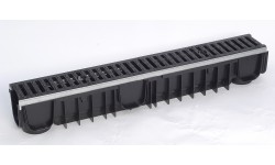 CANIVEAU EN PEHD DRAINYL PRO 100 + GRILLE FONTE C250