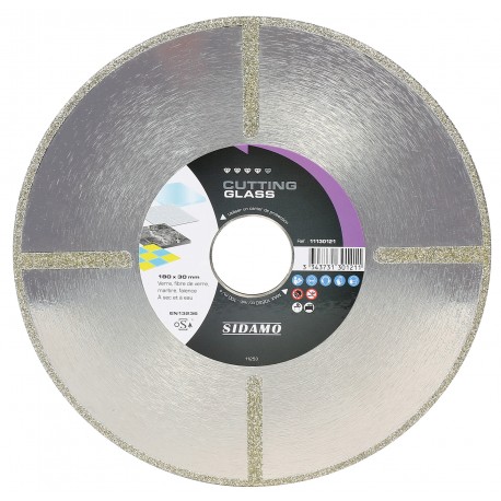 DISQUE DIAMANT CUTTING GLASS D. 180 x 30 - 25,4 - 22,23 x H 4