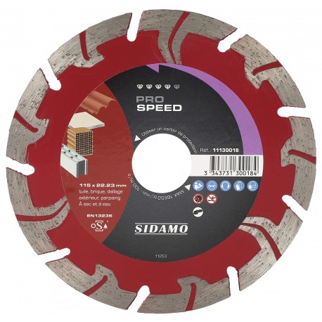 DISQUE DIAMANT PRO SPEED D. 115 x 22,23 x H 7,5