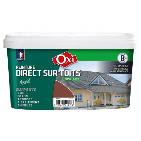 Peinture direct sur toits Acrytol Rouge 2.5 L