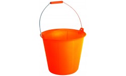 Seau PRO renforce à ergots 13 litres FLUORANGE