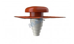 Chapeau de ventilation clipsable Ø160mm couleur Tuile