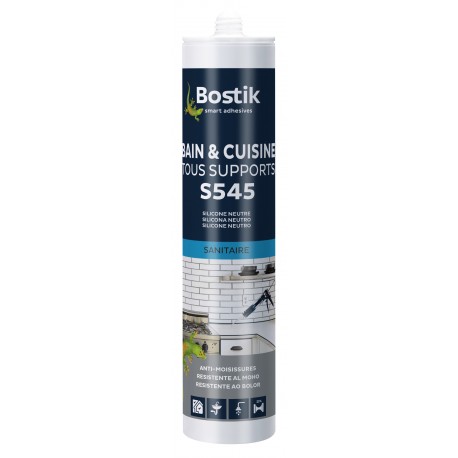 S545- BAIN ET CUISINE TOUS SUPPORTS - ANTHRACITE RAL 7016 - Cartouche 300ml