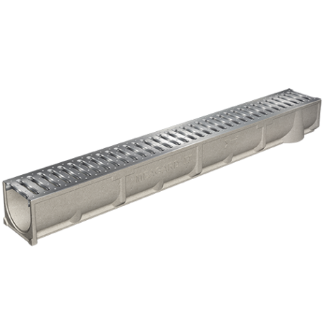 CANIVEAU MEAGARD 100 + GRILLE PASSERELLE INOX V2A A15 1M