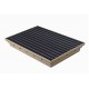 Paillasson encastrable MEARIN 600 x 400 + Tapis caoutchouc noir