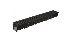 CANIVEAU MEAFLUID100 BLACK+GRILLES PASSERELLE FONTE C250 1M CX