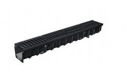 CANIVEAU MEAFLUID150 BLACK+GRILLES PASSERELLE FONTE B125 1 M CX