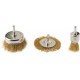 Lot de 3 brosses perceuses acier laitonne