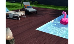 Deck PRN Cl4 27*145 - Profil double strie/lisse - Bronze