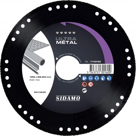 DISQUE DIAMANT ULTRA METAL D. 125 x 22,23 x h 3