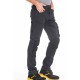 Pantalon de travail stretch avec emplacement genouillères JOBPROC gris T.44