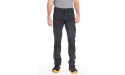 Pantalon de travail stretch avec emplacement genouillères JOBPROC gris T.50