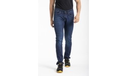 Jeans de travail coupe droite ajustée denim stretch WORK0 stone brossé T.38