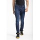 Jeans de travail coupe droite ajustée denim stretch WORK0 stone brossé T.46