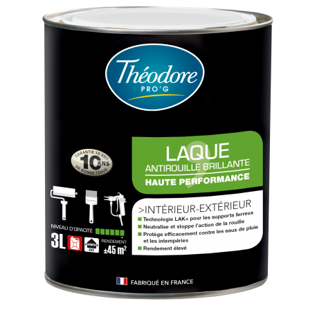 Laque antirouille - 6 teintes - 3L