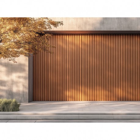 Bardage composite effet faux claire-voie