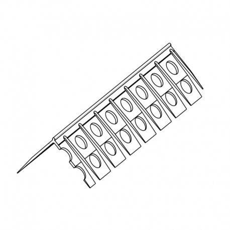 Profilé d'angle perforé cintrable en PVC Perfect